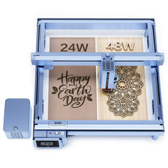 iKier K1 Pro Max: 48W/24W Power Switching Laser Engraving and Cutting Machine w/ Free Honeycomb Panel