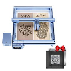 iKier K1 Pro Max: 48W/24W Power Switching Laser Engraving and Cutting Machine w/ Free Honeycomb Panel