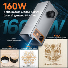 【Refurbished】Atomstack X30 Pro 160W 6-core Laser Engraving and Cutting Machine