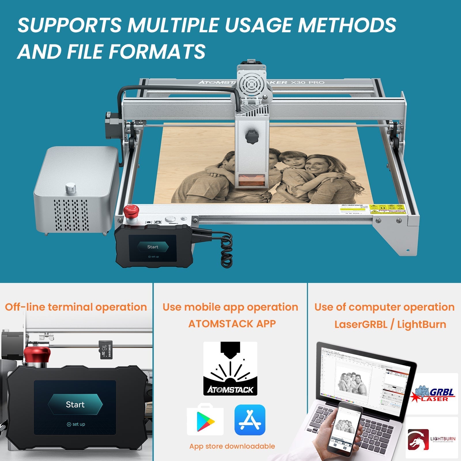 【Refurbished】Atomstack X30 Pro 160W 6-core Laser Engraving and Cutting Machine