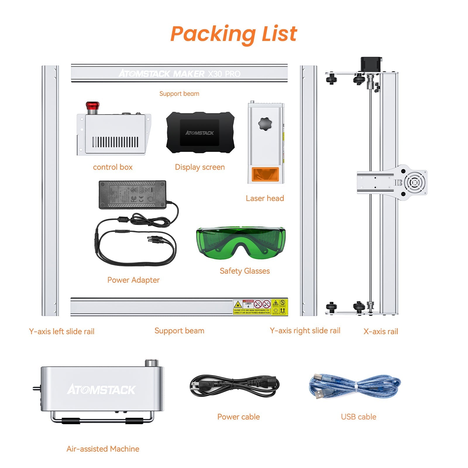 【Refurbished】Atomstack X30 Pro 160W 6-core Laser Engraving and Cutting Machine