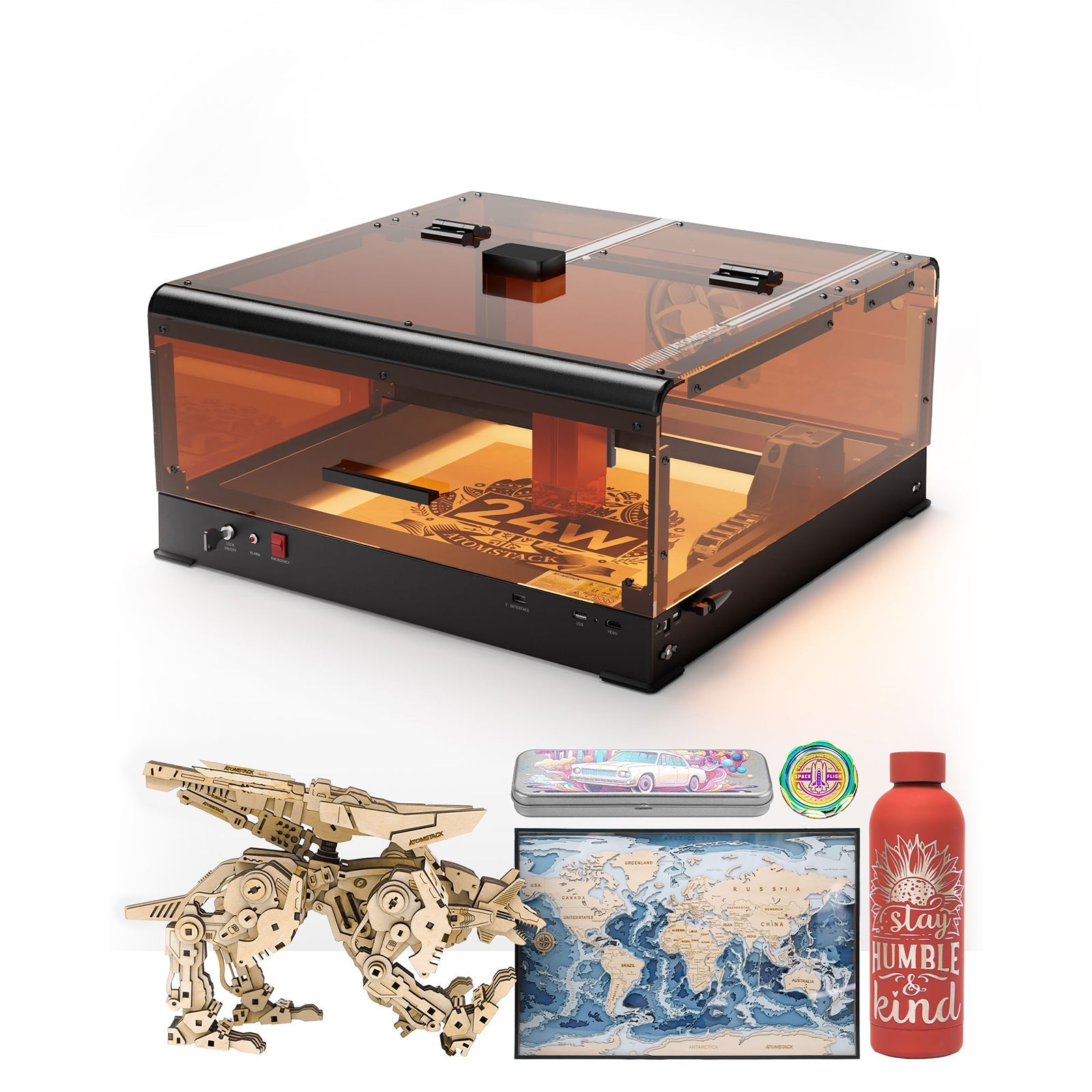 [US Only] Atomstack X24 Pro 120W All-in-one 2nd Generation Laser Engraver + B3 Enclosure Dust-Proof Protective Box