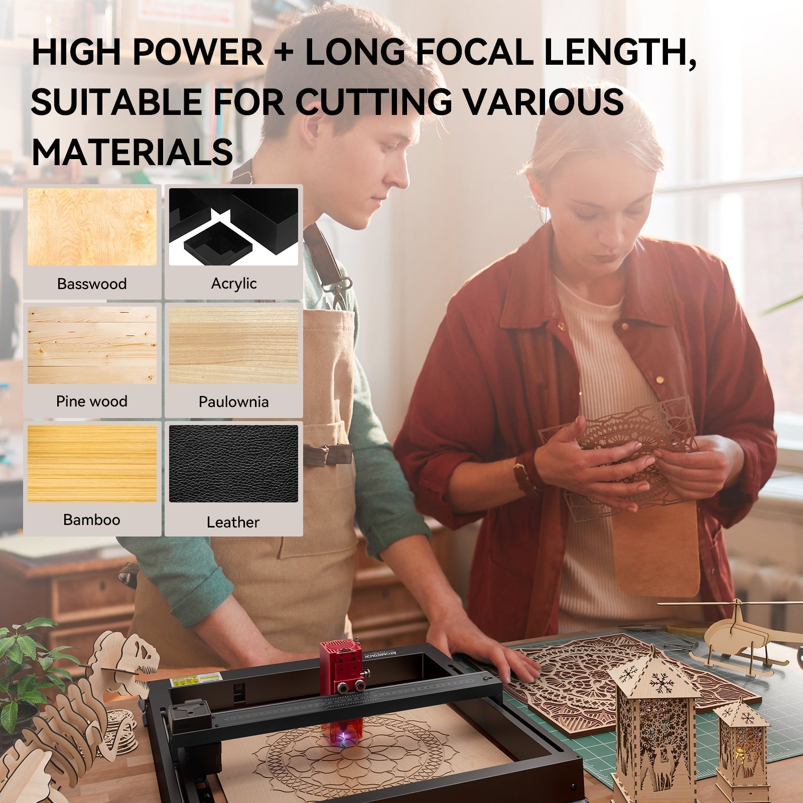 Atomstack X12 Pro 50W All-In-One 2nd Generation Laser Engraver + B3 Enclosure Dust-Proof Protective Box