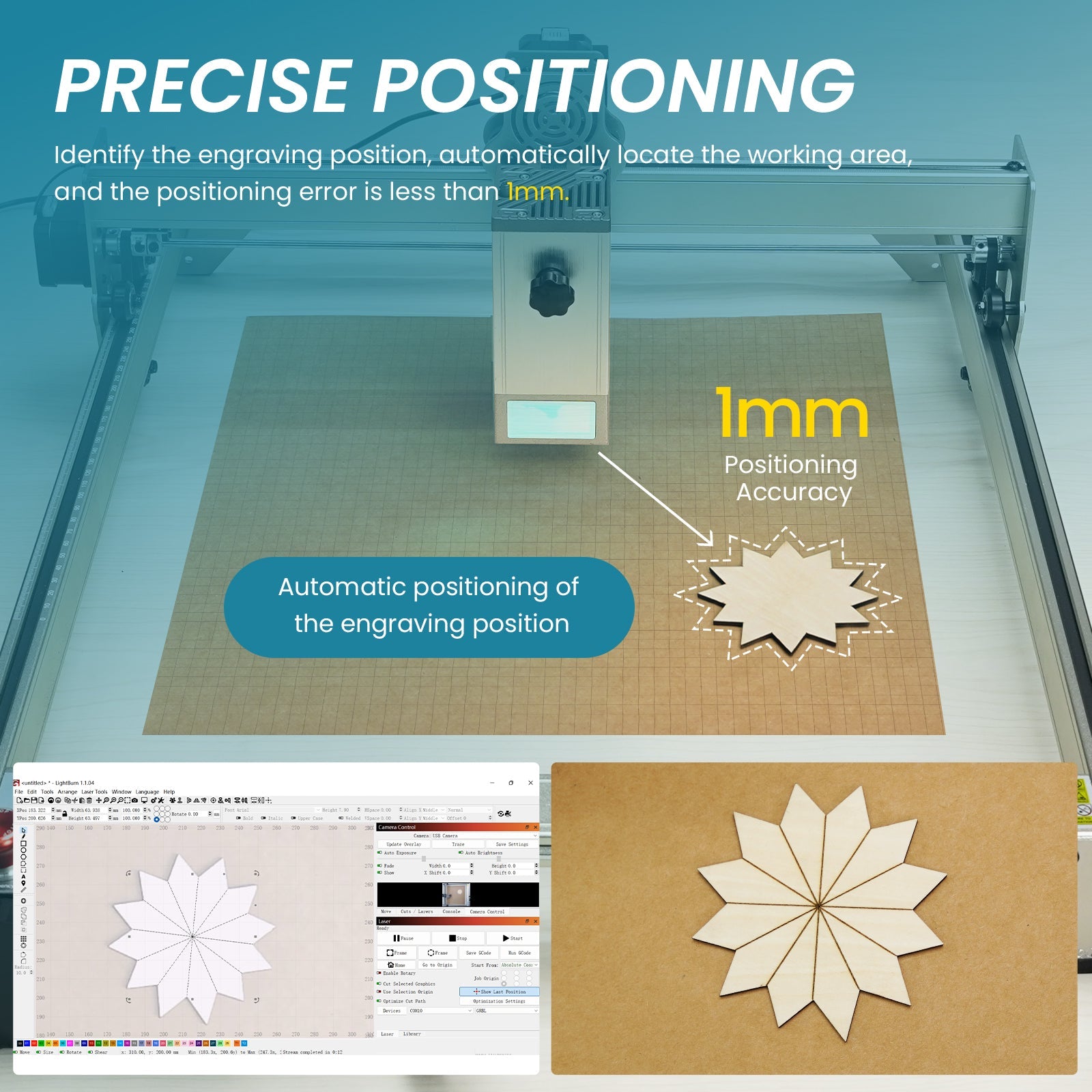 Atomstack AC1 Lightburn Camera For Precise Positioning in Laser Engraving