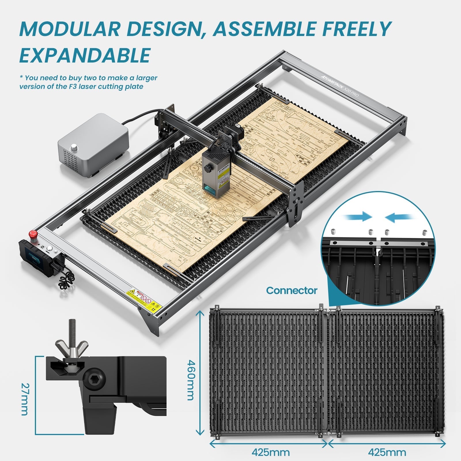 Atomstack F3 Matrix Detachable Working Panel Set with Fixtures