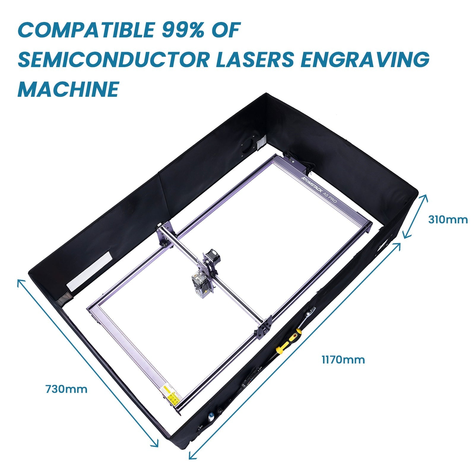 Atomstack FB2 Plus Enclosure Foldable Cover for All Brands Laser Engraver with Extension Kit