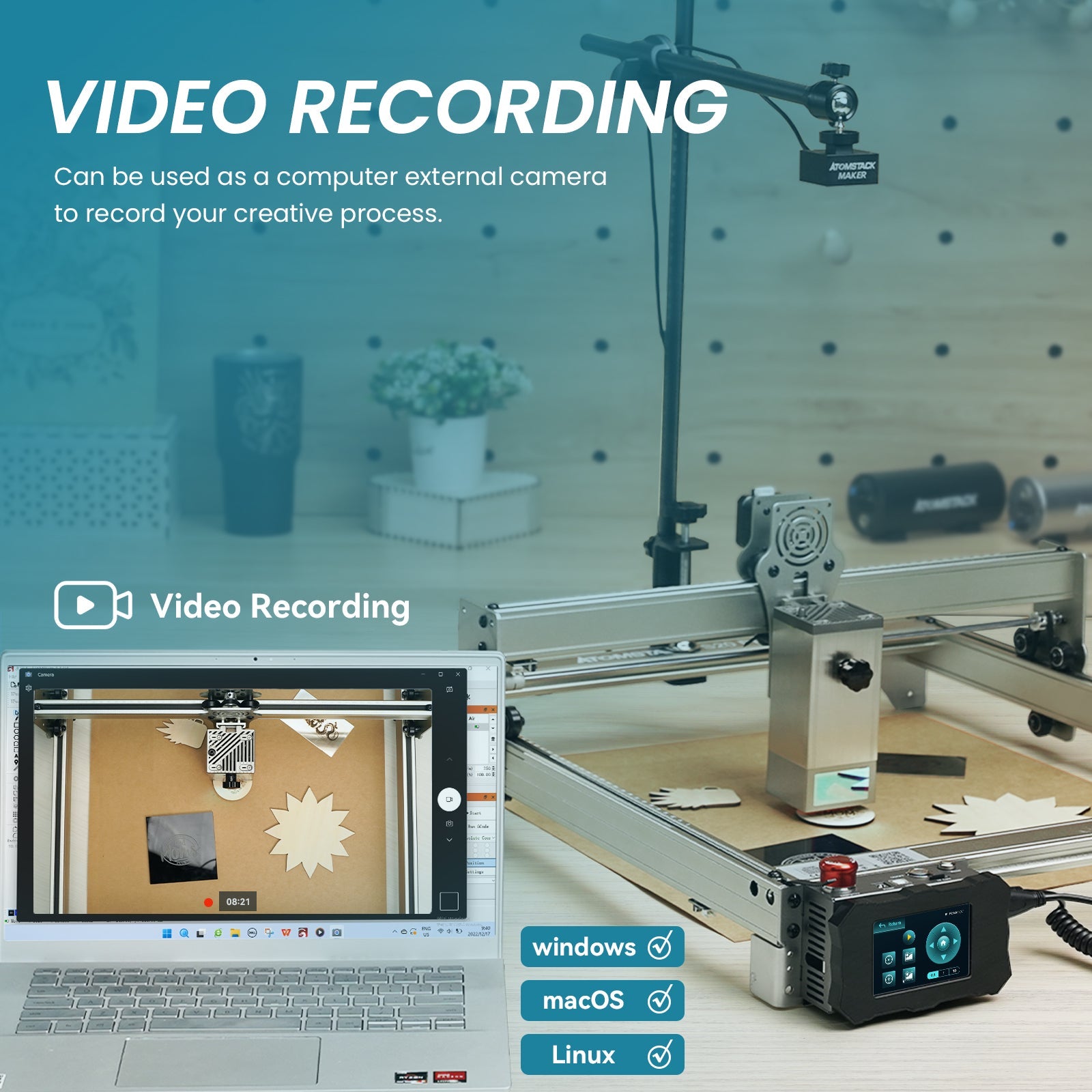 Atomstack AC1 Lightburn Camera For Precise Positioning in Laser Engraving