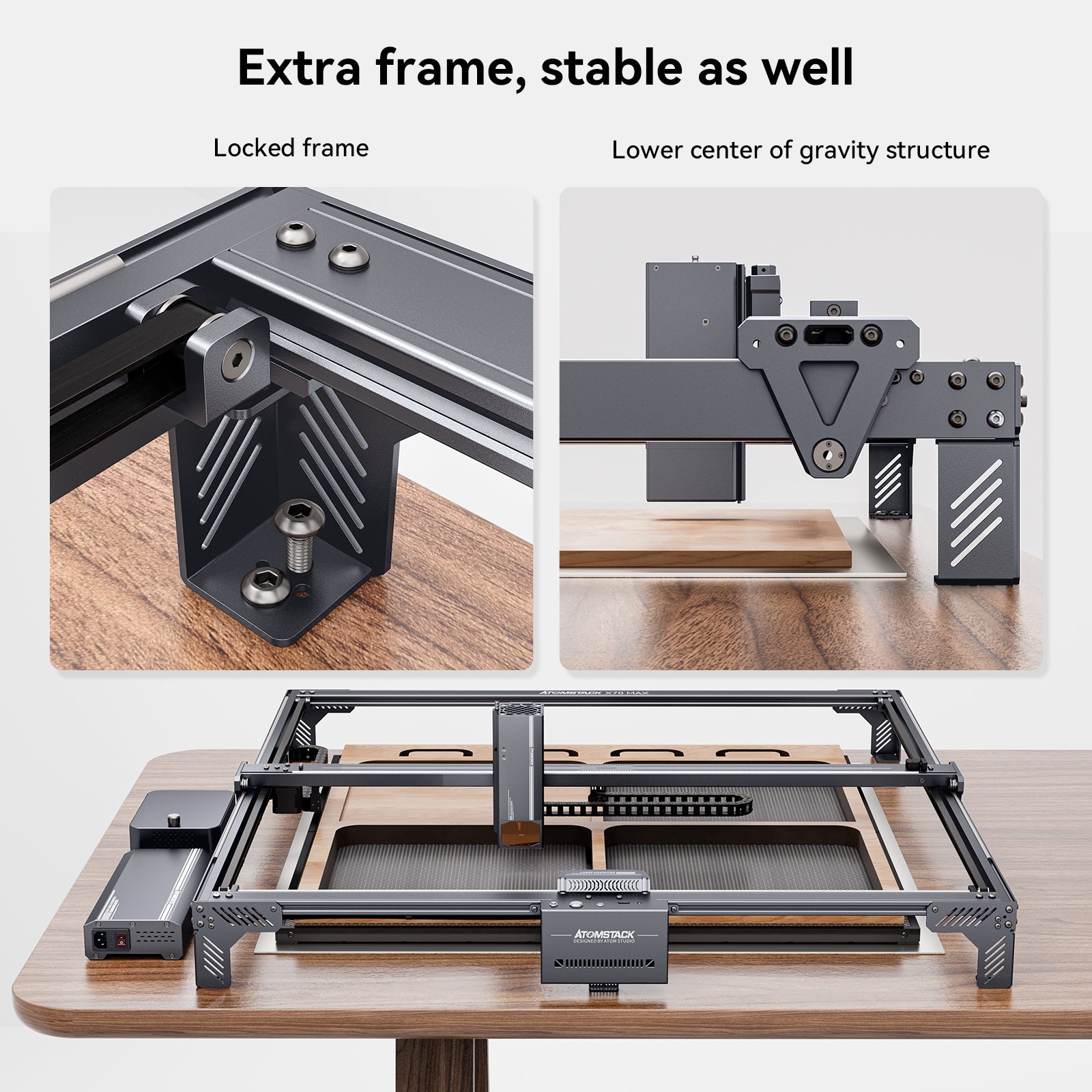 Atomstack X70 Max 360W Laser Engraver /w F60 Air Assist - 850*800MM Engraving Size