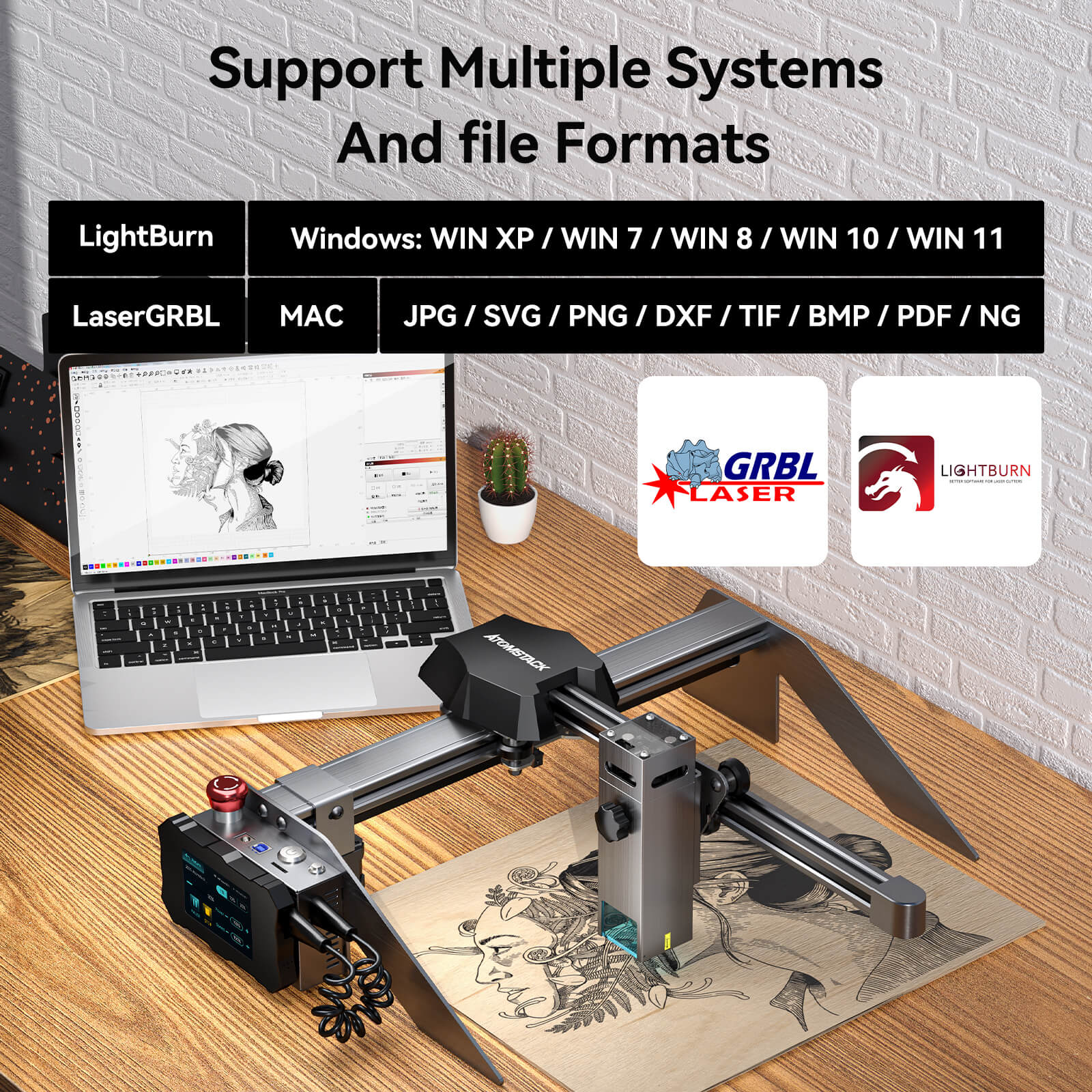 [Refurbished] Atomstack P9 M50 50W Portable Laser Engraver and Cutter