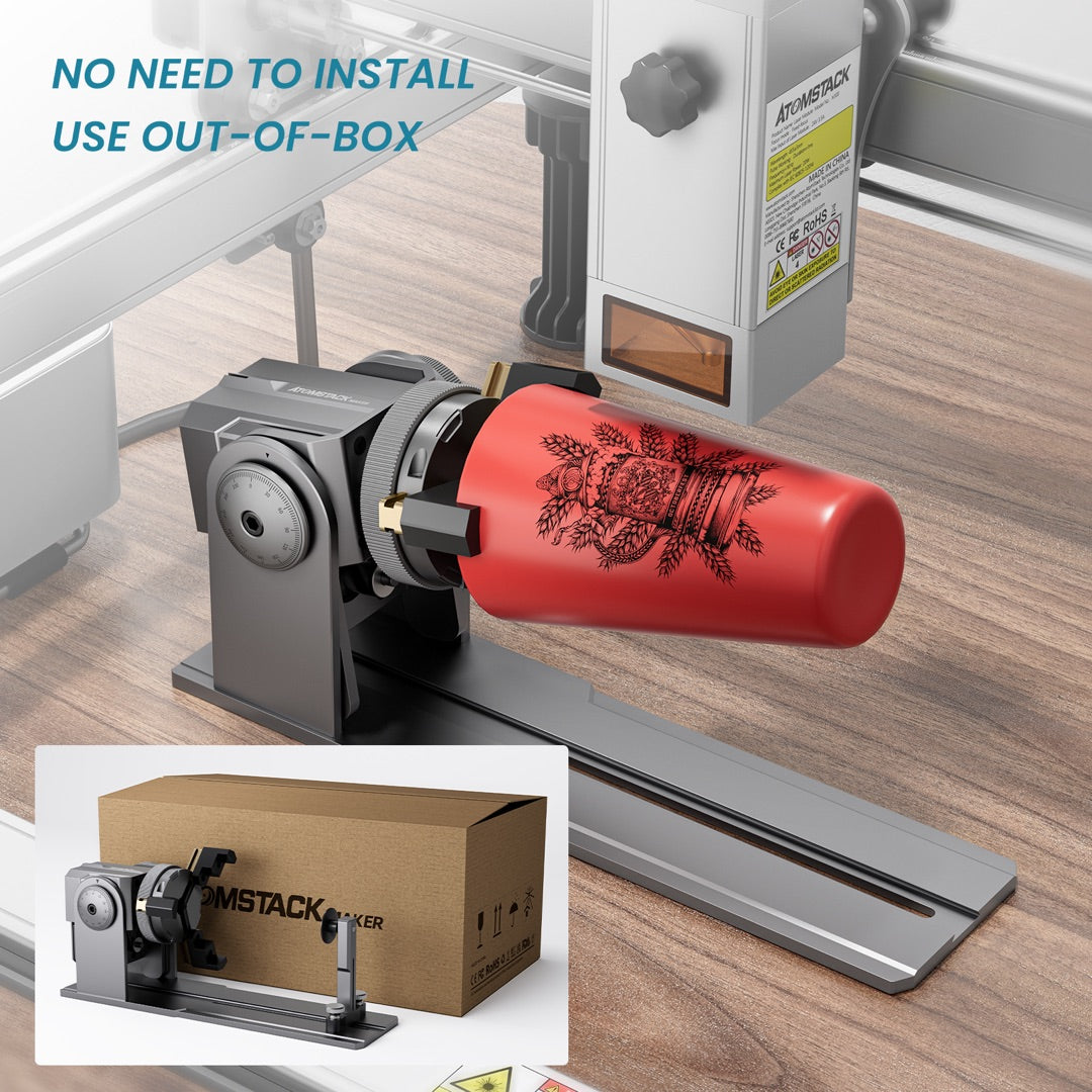 [Refurbished] Atomstack R1 Multi-function Chuck Rotary for Laser Engraver