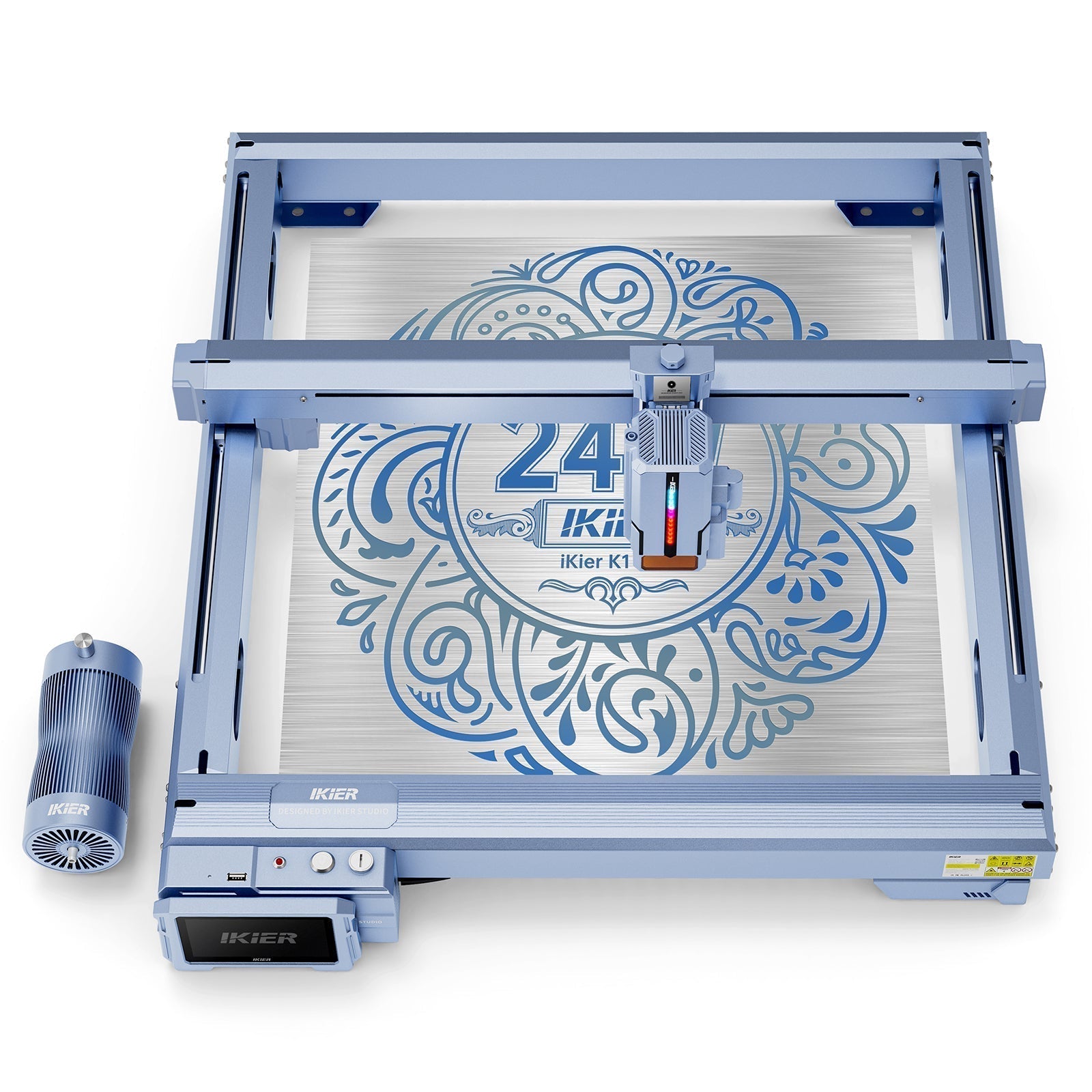 iKier K1 Pro 24W Laser Engraving Machine Cutting Master w/ Free Heightening Feet Set
