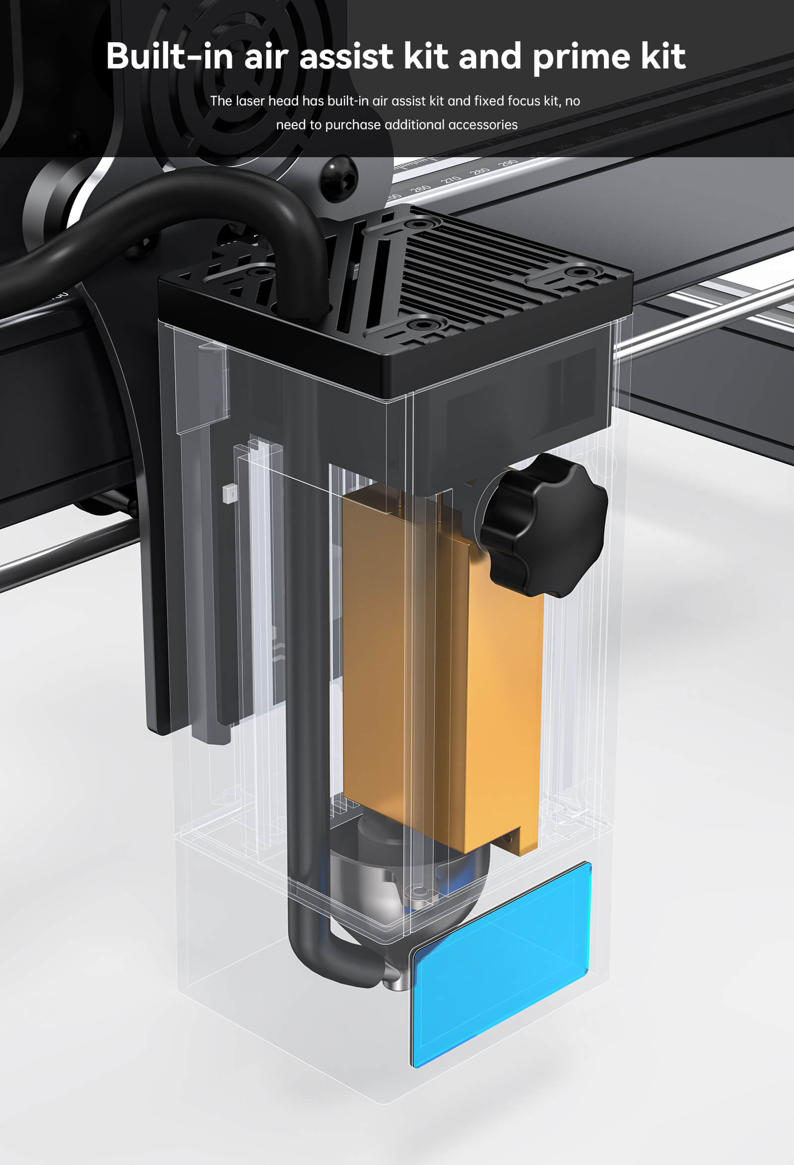 Atomstack X20 Pro 130W Quad-Laser Engraving and Cutting Machine Built-in Air Assist System