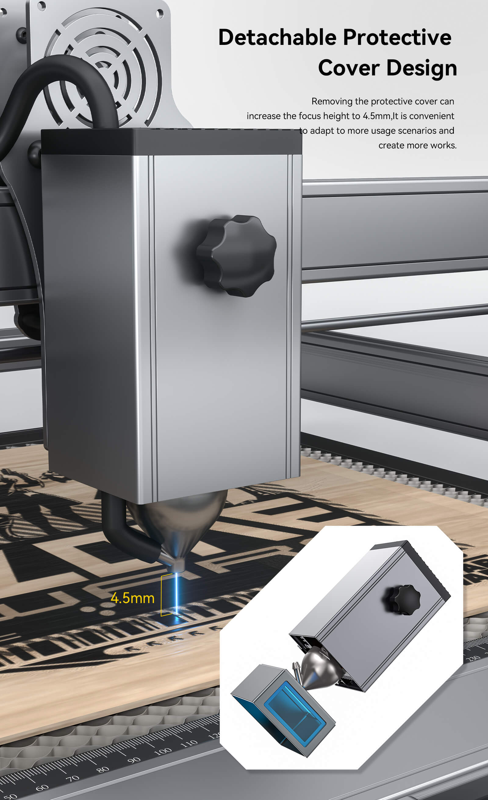Atomstack X20 Pro 130W Quad-Laser Engraving and Cutting Machine Built-in Air Assist System