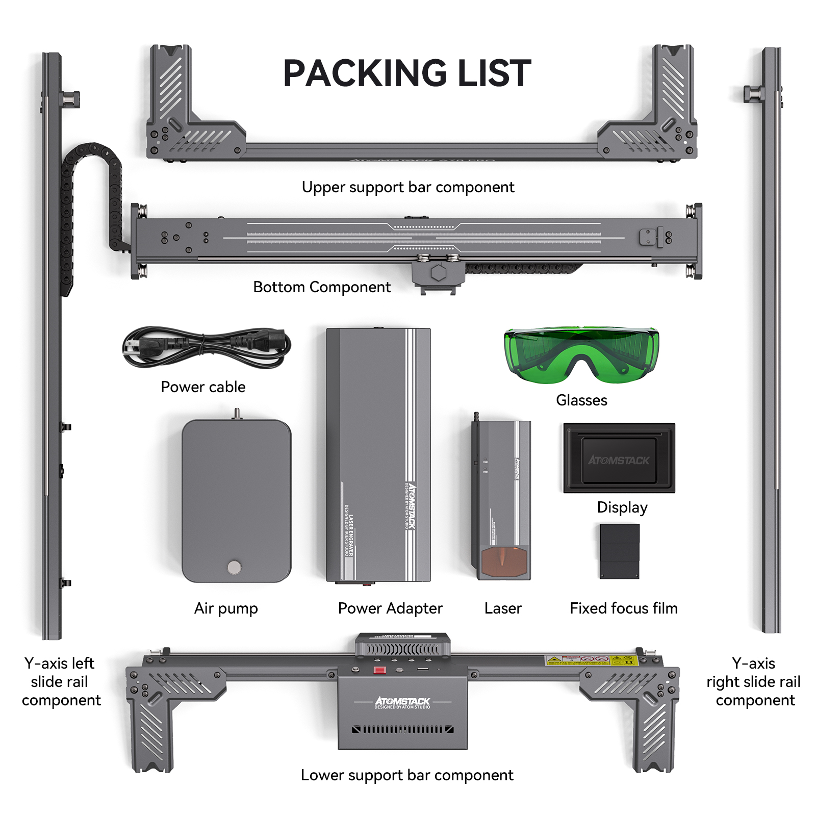 [US Only] Atomstack X70 Pro 360W Laser Cutter w/ F60 Air Assist & Free Enclosure