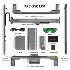[US Only] Atomstack X70 Pro 360W Laser Cutter w/ F60 Air Assist & Free Enclosure