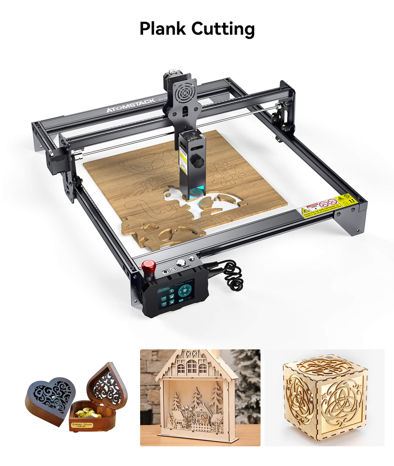 Atomstack X7 Pro 50W Laser Cutter & Engraving Machine + R1 Rotary Chuck
