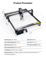 Atomstack X7 Pro 50W Laser Cutter & Engraving Machine + R1 Rotary Chuck