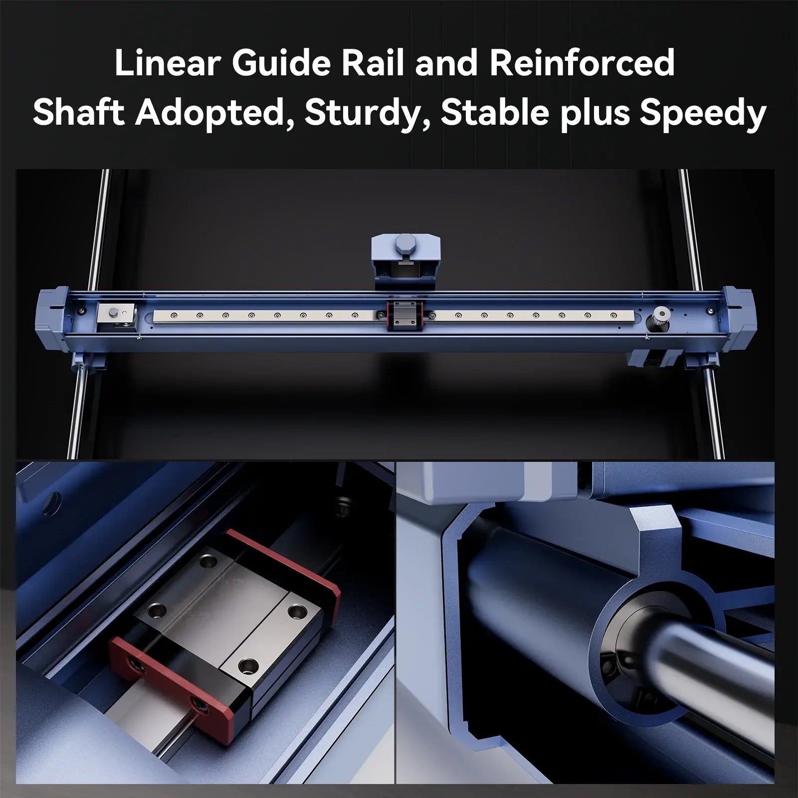 iKier 70W diode laser cutter has linear-guide rail and reinforced shaft